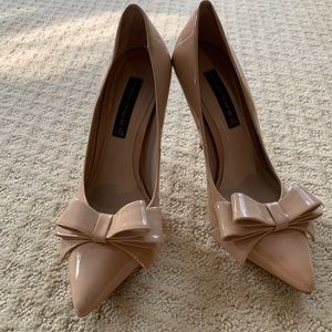 Nude Patent Bow Flats